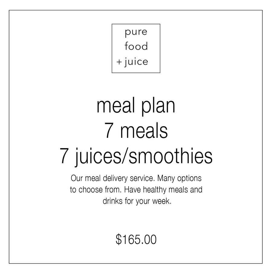 Pure Food and Juice 7 Meals + 7 Juices / Smoothies $165.00